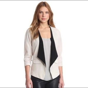 BCBGeneration Chalk Grey Black Cream Blazer/Size Large
